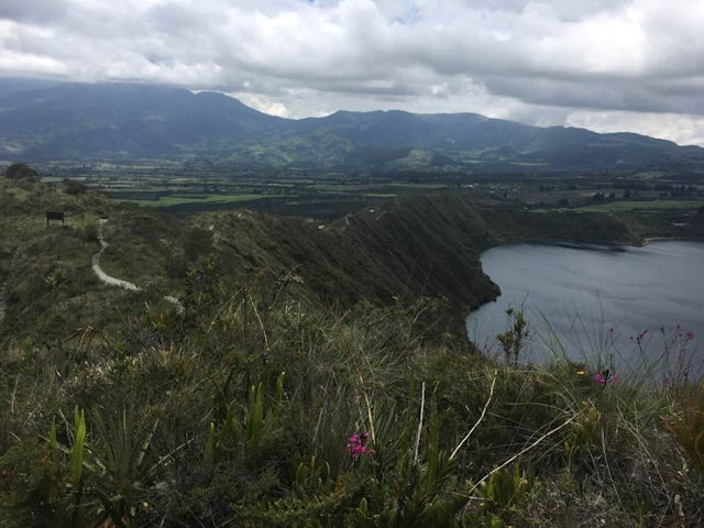Cuicocha lake in province of Cotacachi Ecuador