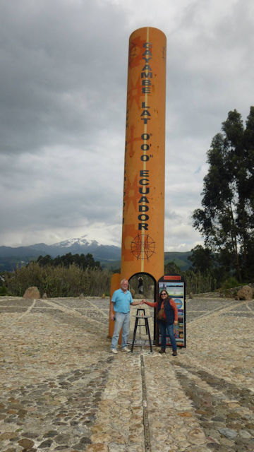 Visiting the Equator in Ecuador. Photo courtesy Beth de Garcia