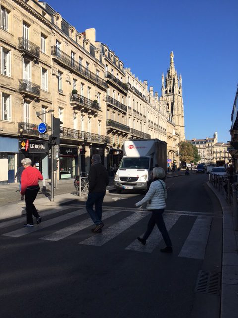 Street scene in Bordeaux, France